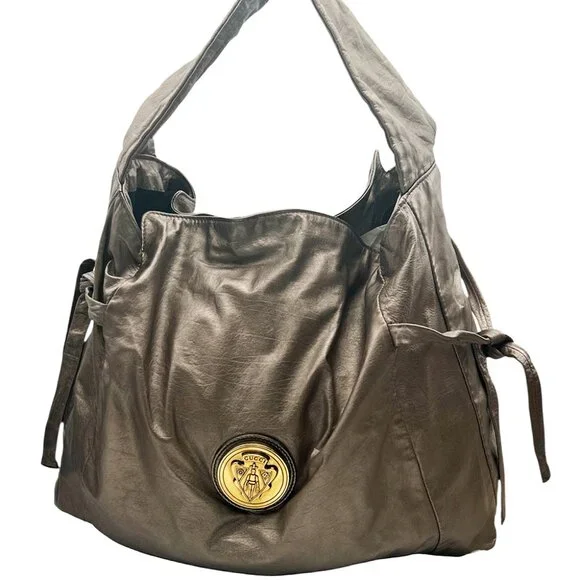 GUCCI Hysteria Fold-over Metallic Hobo Bag - Picture 1 of 14